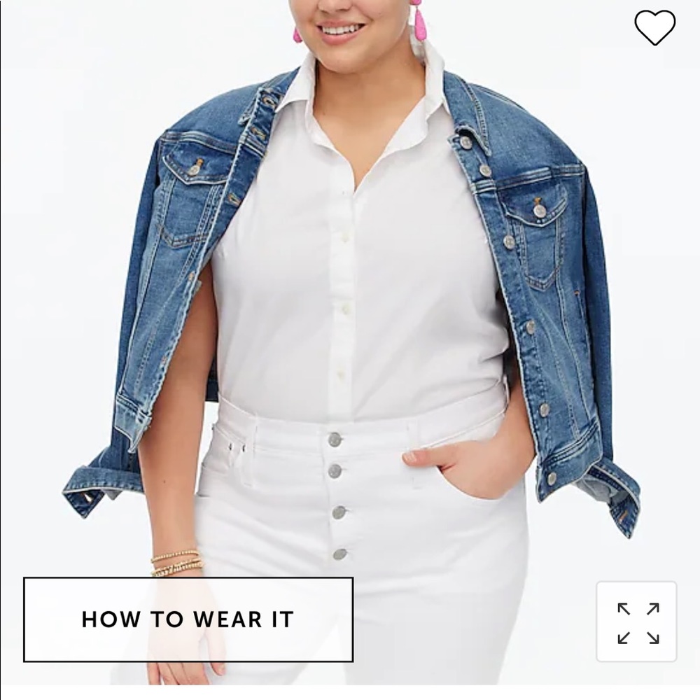 White sleeveless button up